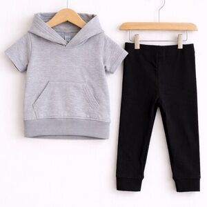 Little Bipsy Hoodie Set 6/12M NWT Neutral Baby Outfit Rebel Bro Leggings